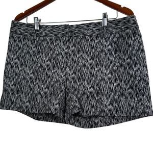 Express Stretch Printed Black and White Chino Shorts Size 12 NWT